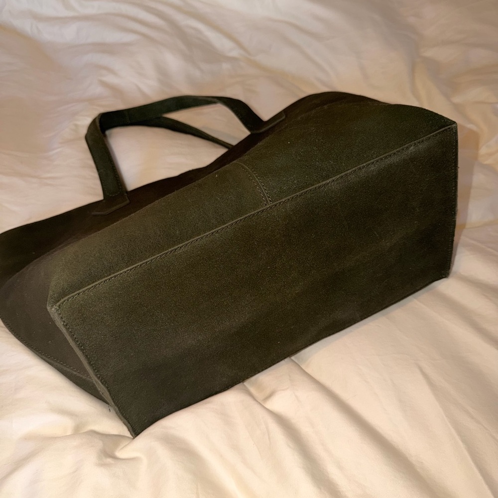 Free People Avery East West Olive Green Suede Shoulder Bag - Picture 4 of 6